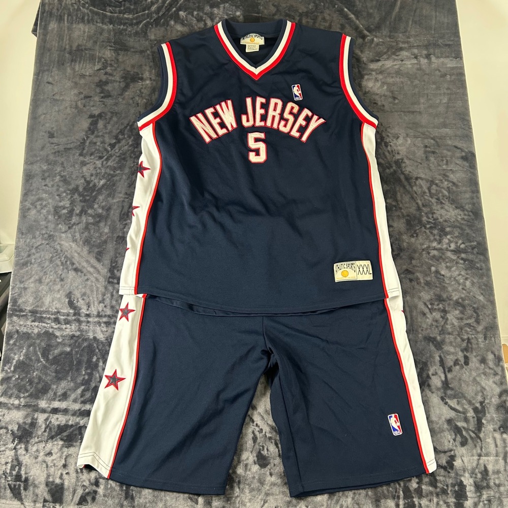 Athletic Sports Basketball Uniform Men XXXL Navy New Jersey 5 Jersey Shorts Set
